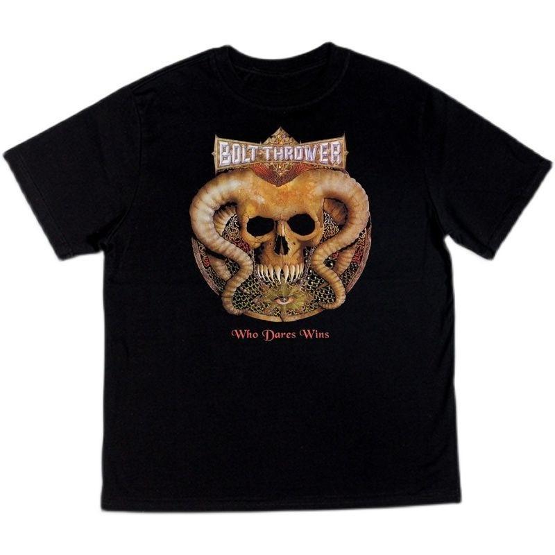 

British Death Metal Rock Bolt Thrower Album Printed TShirt Short Sleeve Men and Women Mens Nightshirt 4XL