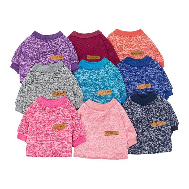 Pet Autumn/Winter Plus Velvet Two-Legged Pullover Sweatshirt for Dogs and Cats - Warm Woolen for Teddy & French Bulldog