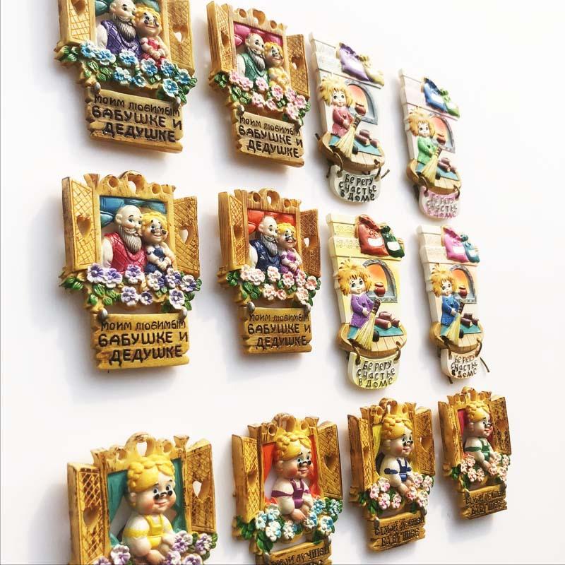 Russia 3D Fridge Magnet Tourist Souvenirs Refrigerator Magnetic Decoration Articles Collection Handicraft Gift