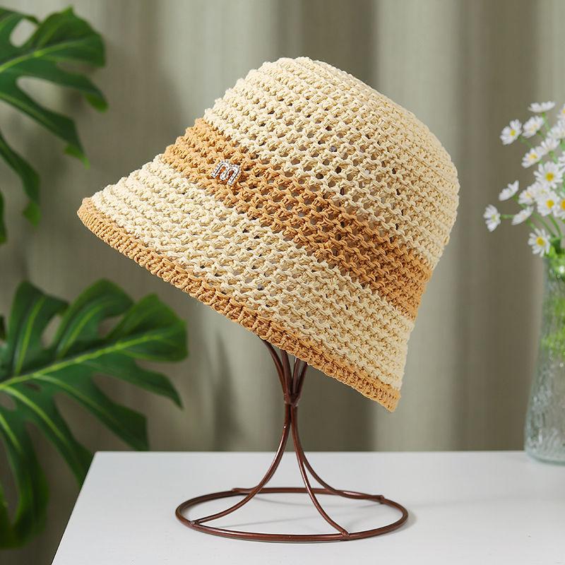 Women's Fisherman Hat Summer Hollow Out Mesh Sunshade and Sun Protection Hat Versatile Fisherman Hat