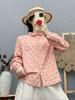 Women's Literary Floral Double-Layer Cotton Gauze Long-Sleeved Shirt - 2026 Spring Collection