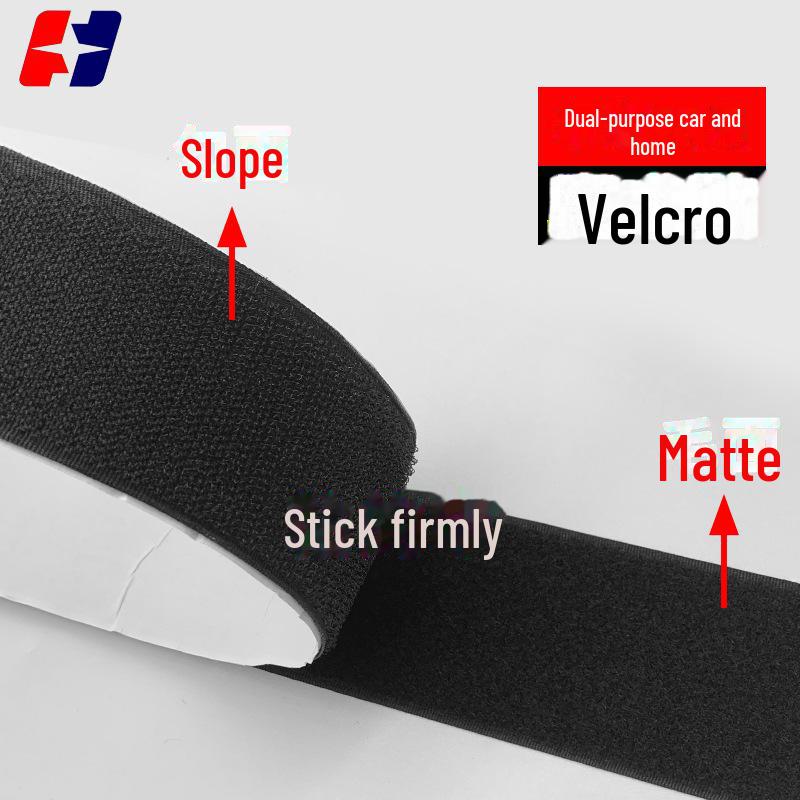 Yang Black & White Velcro, 7 Widths Available, Strong Adhesive, Tear & Temperature Resistant, No Marks.
