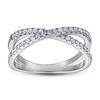 Tonglin Jewelry Women's Silver S925 Sterling Eternity Ring - Double Row Zircon Diamonds, European & American Fashion.