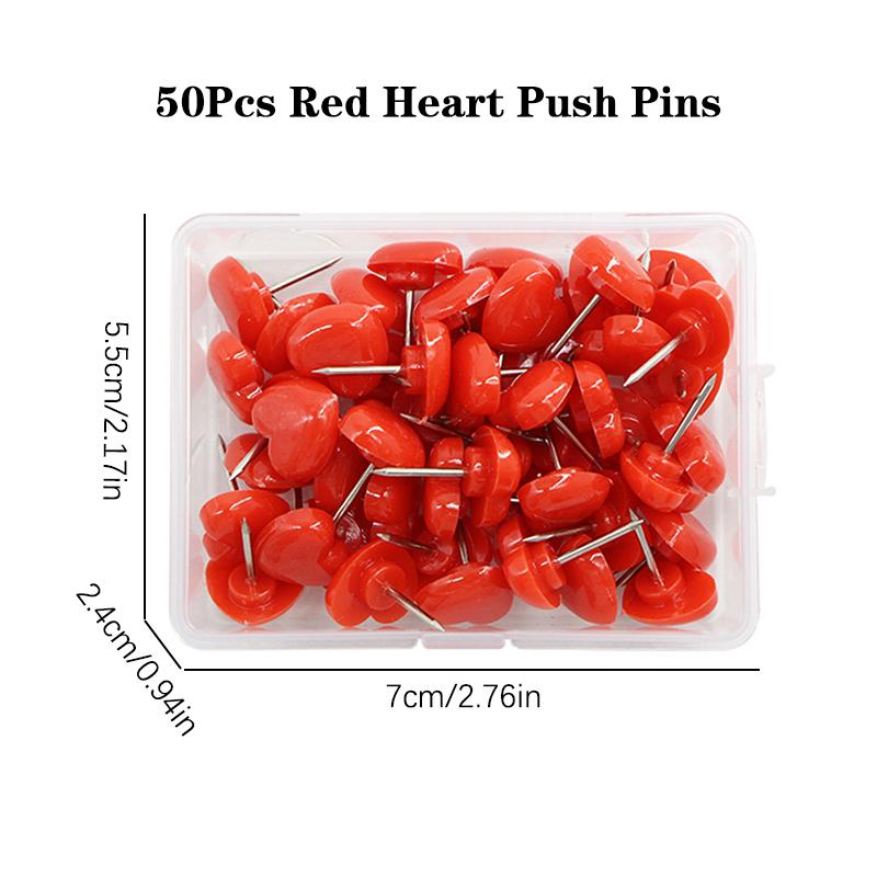 

Ins Love Heart Shape Push Pins Safety Colored Push Pin Cork Board Thumb Tack Wall Pins School Stationery Office Binding Supplies