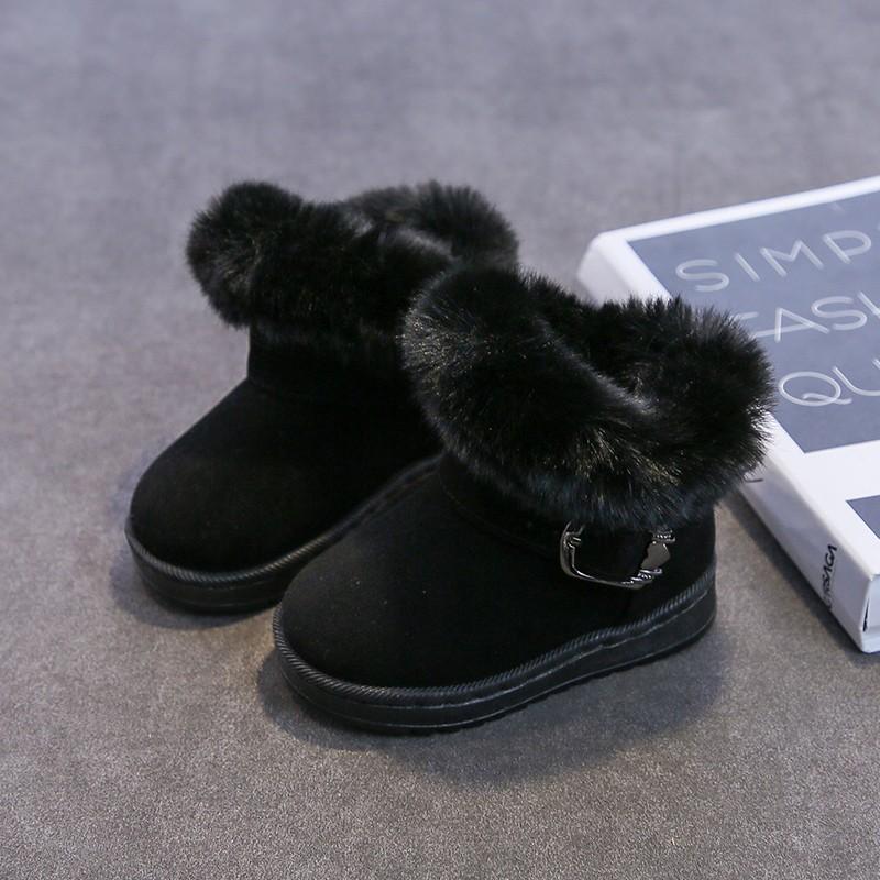 

Зимние сапоги для девочек 2024 года, новинка, детские хлопковые сапоги, пушистые меховые, толстые, теплые, детские зимние сапоги 21-37, классические, милые 21 чёрный