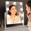 Vanity Hollywood Makeup Mirror with 9 LED Bulbs 3 Color Lighting Dimming Touch Control 360°Rotation for Dressing Room & Bedroom