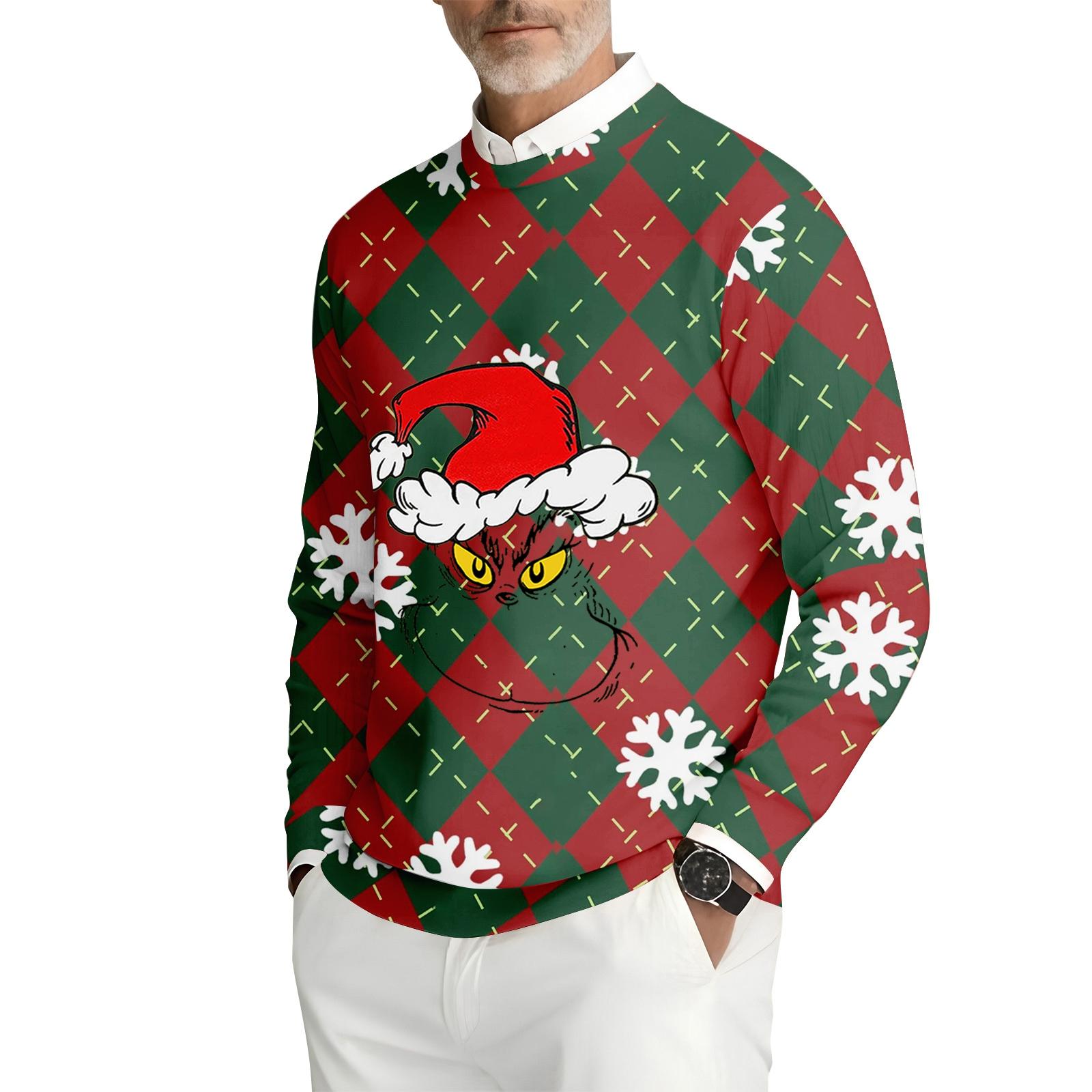 

Мужская толстовка с круглым вырезом и длинными рукавами из рубчатого трикотажа XXXL