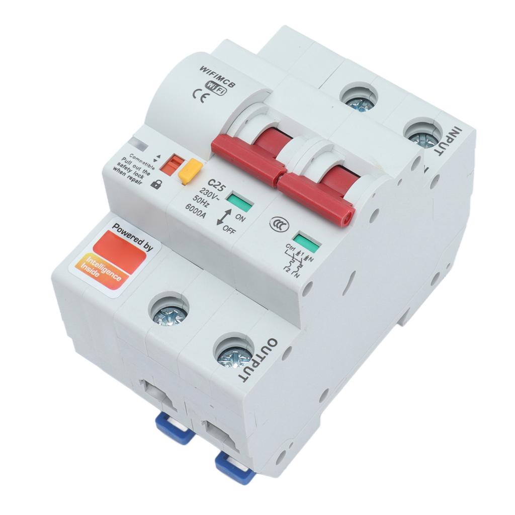 Smart Circuit Breaker 2P WiFi App Remote Control Overcurrent AC220V