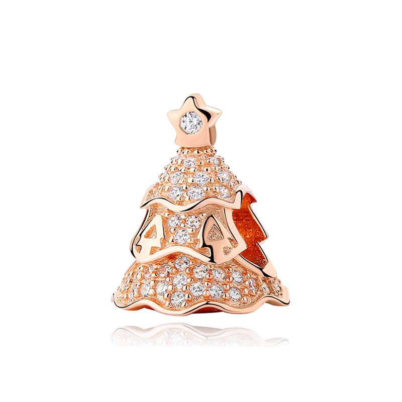 Original 925 Silver Charms Christmas Santa Reindeer Pendant Beads Fit Bracelets Necklaces Women DIY Jewelry Gift