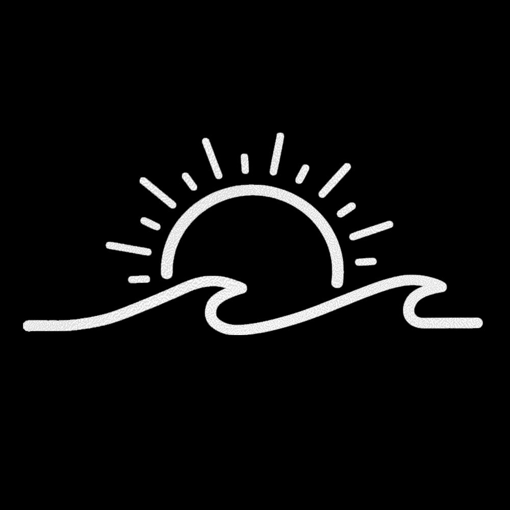 

Наклейки на автомобиль «Закат солнца и волны», боковые окна автомобиля, переднее и заднее лобовое стекло, водонепроницаемые наклейки, наклейки для украшения кузова автомобиля, мотоцикла белый