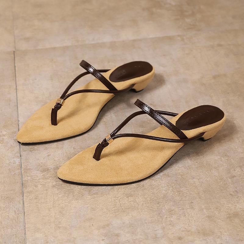 Women's Slippers Summer Retro Clip Toe Women's Shoes Casual Outdoor Slide Rubber Sole Wedge Sandals Flip Flops