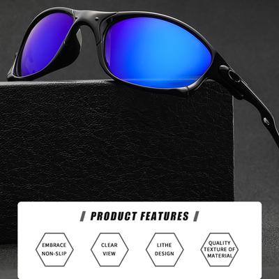 Bunte Sportsonnenbrille Sonnenbrille Schutzbrille Uv400 Winddichte Sonnenbrille für Herren Damen Retro De Sol Masculino