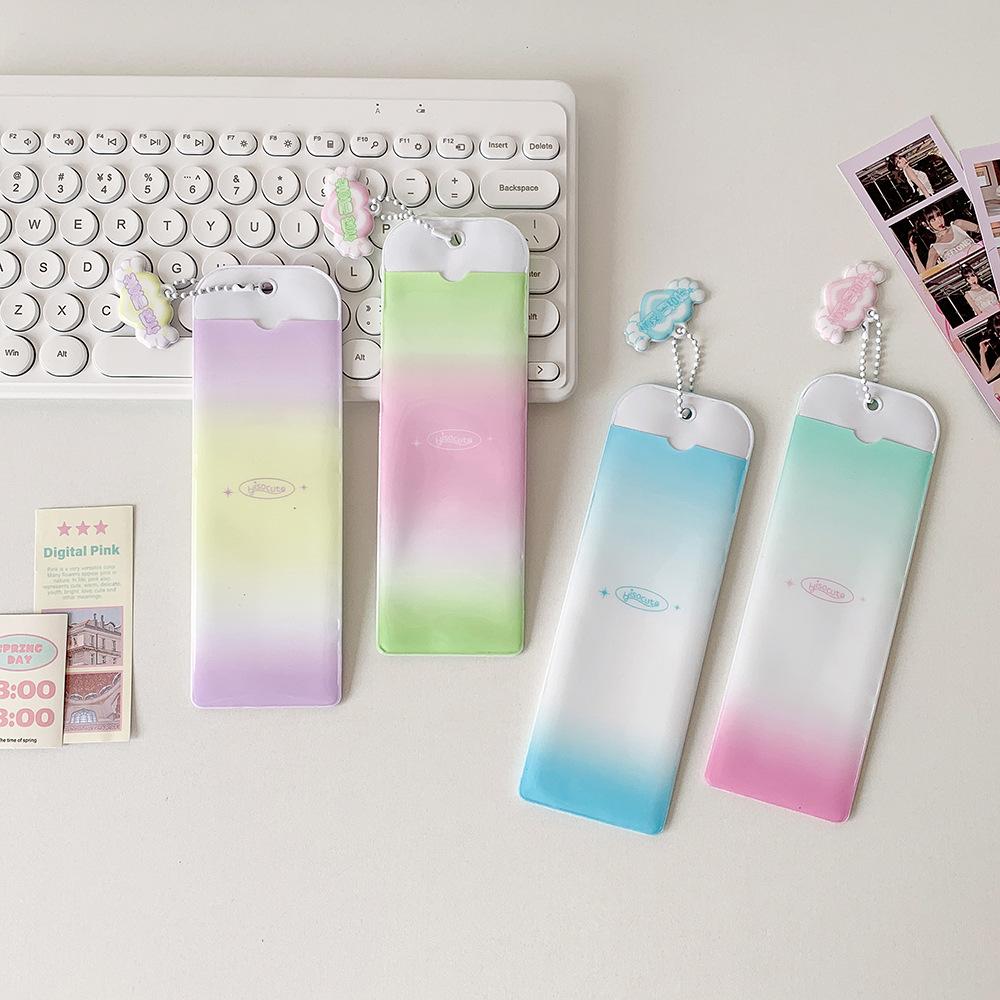 Angel Card Sleeve Blue Pendant Sets Mini Card Storage Cute Card Holder For School Supplies Bookmark Gifts