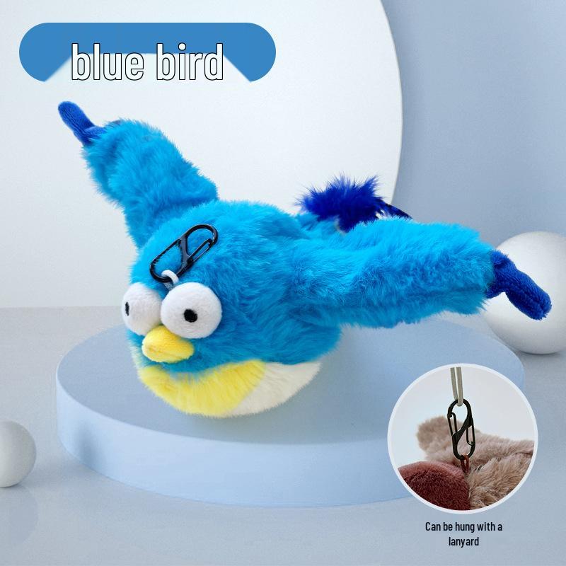 Pet Plush Bite-Resistant Interactive Bird Toy for Cats and Dogs