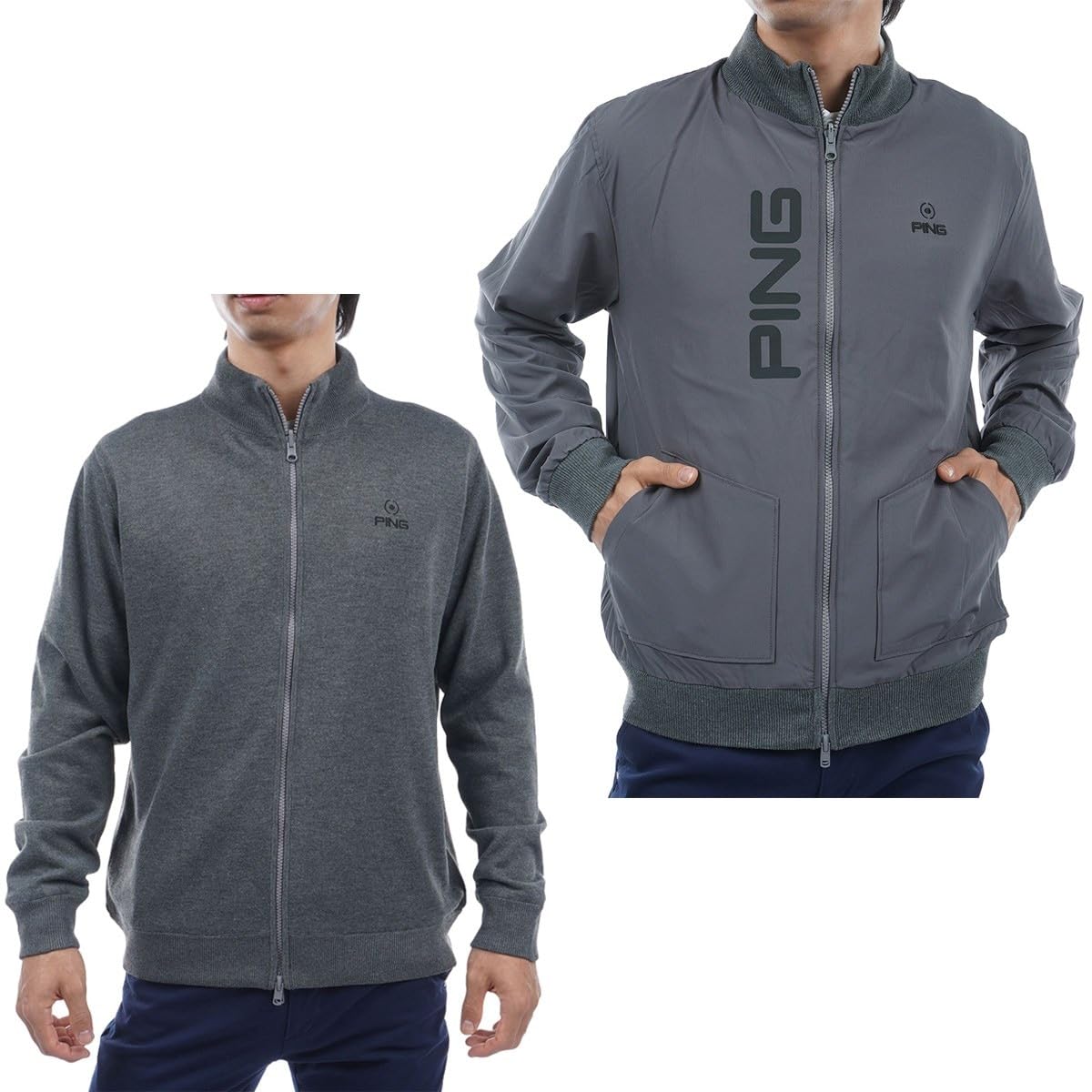 

Ping Apparel Men s Reversible Knit Blouson for Golf, Gray, Size LL, 621-3270007 020