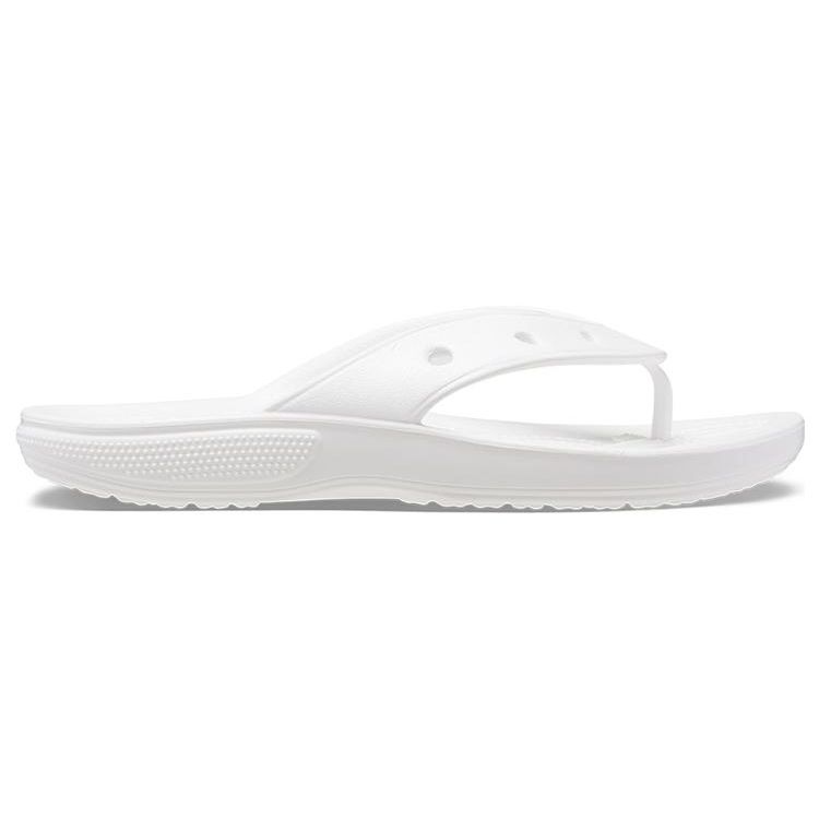 Crocs Classic Flip Comfortable Casual Slippers Unisex Slippers White 207713-100