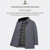 MONTAGUT Men's Winter Wool Coat with Mink Fur & Down Liner