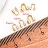 Gold-Plated Copper Wire Clamp U-Shaped Horseshoe Buckle for DIY Jewelry Accessories