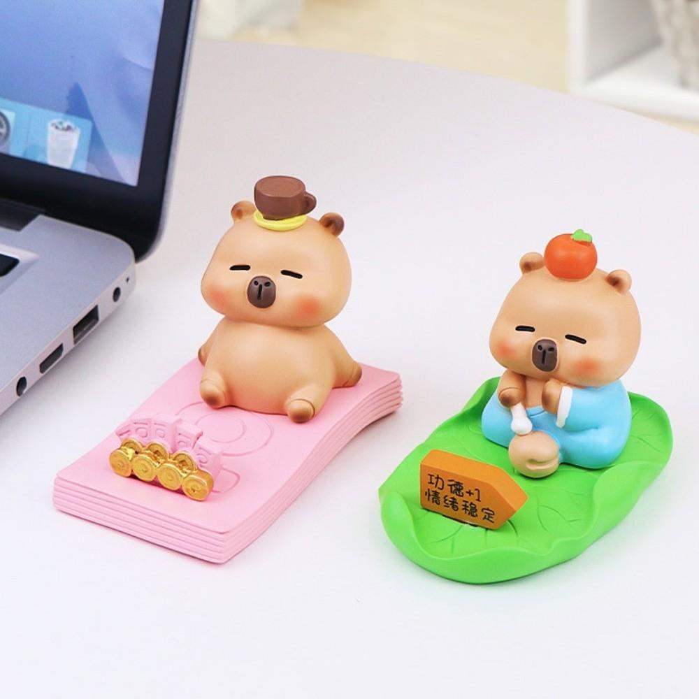Support Capybara Mobile Phone Stand Figure Model Capybara Cell Phone Bracket  Phone Accessories