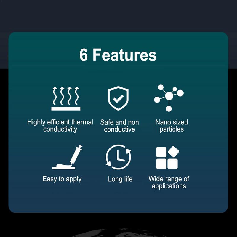 PC-Wärmeleitpaste Wärmeleitpaste zur Kühlung aller Prozessoren Wärmeleitpastenreiniger Leitfähigkeit Thermosilikon Sicher