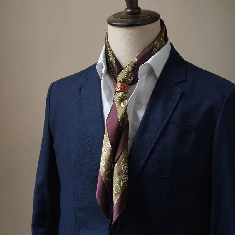 Мужской винтажный шелковый шарф с узором пейсли TXRMDX 70x70cm