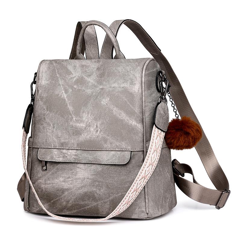 

2025 new backpack backpack PU backpack women s backpack multi-function сірий колір
