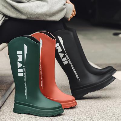 Damen Gummistiefel PVC Outdoor Rutschfest Hoch Rutschfeste Regenschuhe Erwachsene Regenstiefel Farbe Wasserdicht Anti-Rutsch Arbeit Gummischuhe