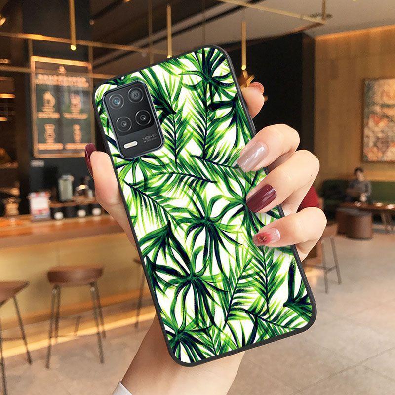 Funda Green Plant Leaves Shell Phone Cover For Oppo Realme 8Pro 6PRO 6i 7pro 9i 9pro C11 C21Y C21 C25Y C25S C3 Q3S XT Case Coque