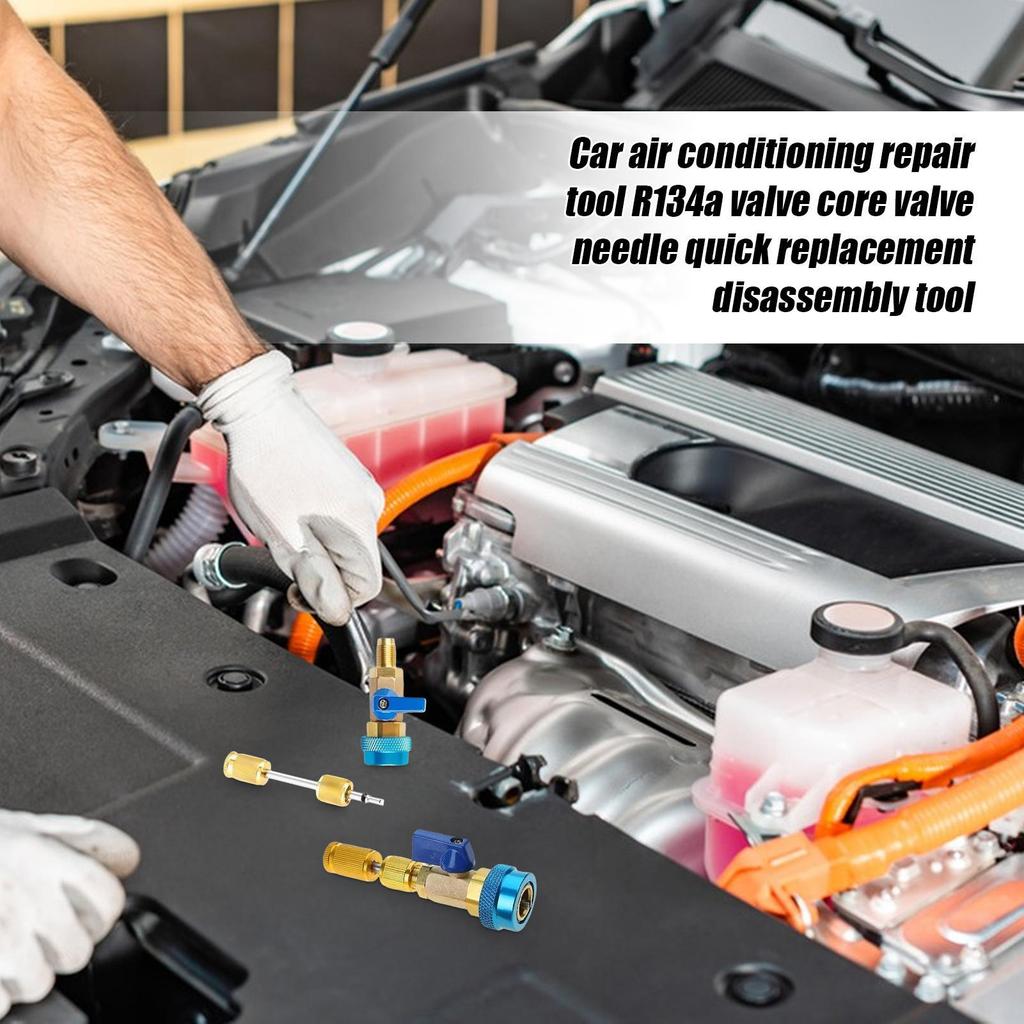 Valve Core Removal Tool Air Conditioner Valve Stem Core Remover Tool Automotive Accessories Gadget Repair Kit For Vehicle System