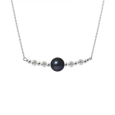 Necklace - - AAA+ Freshwater Cultured Pearl - 9-10 Mm - 925 Silver - Women