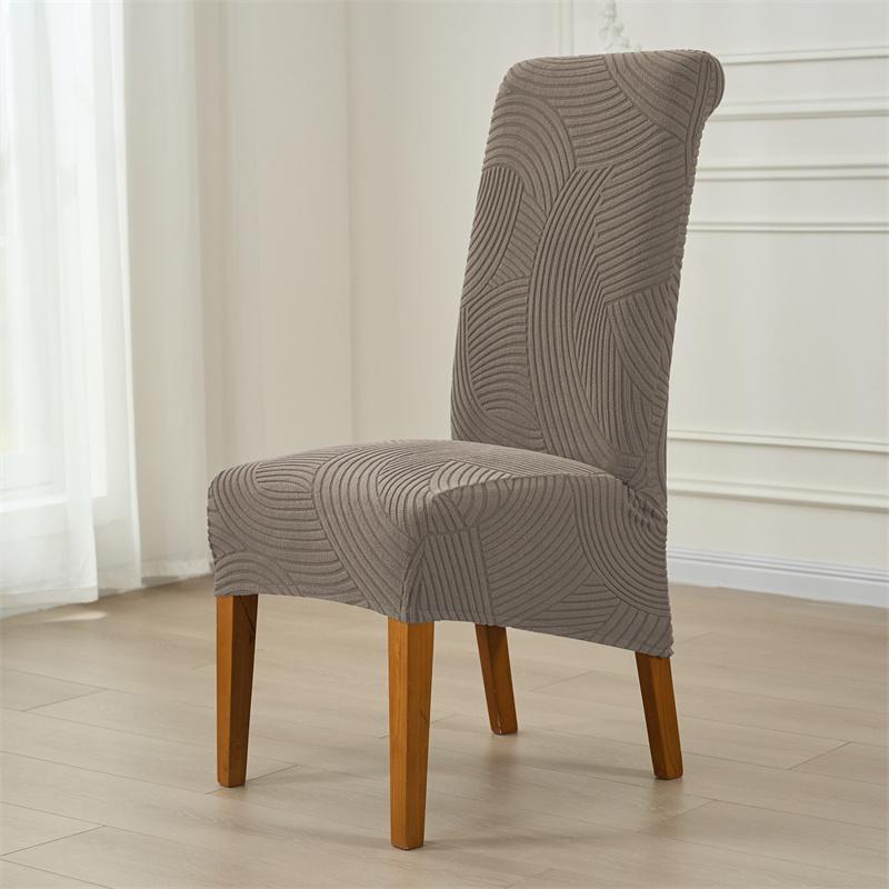 1/2pcs Jacquard Dining Chair Covers Elastic XL Size Chair Cover Universal Adjustable Seat Slipcover for Wedding Hotel Party