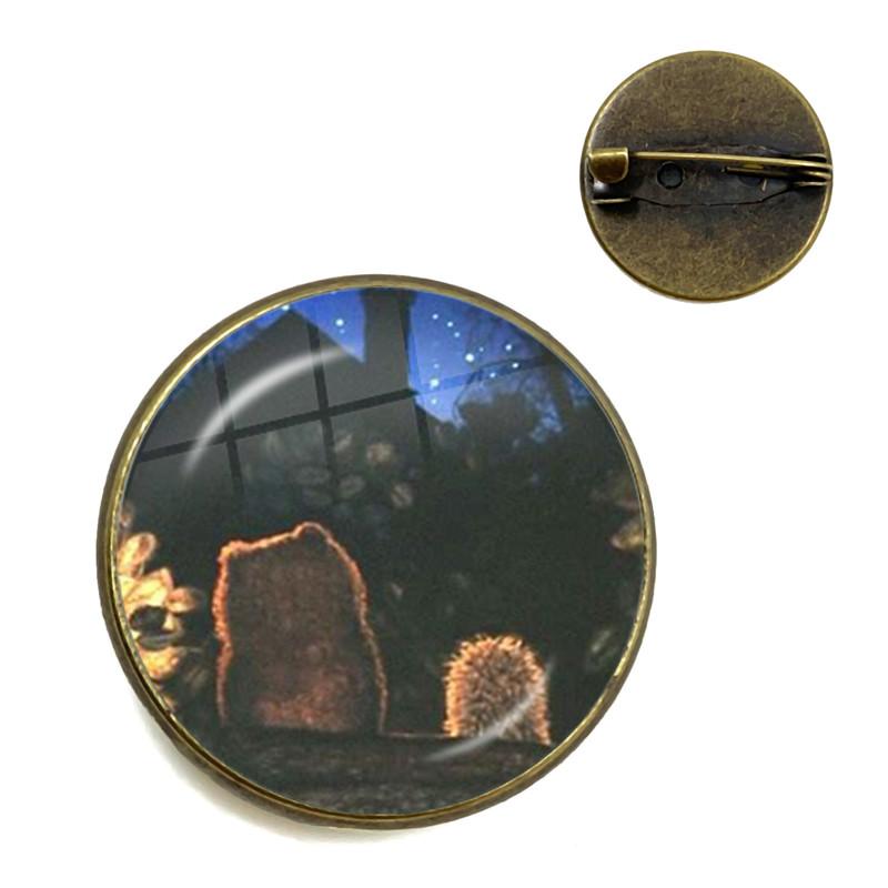 Broche de Ouriço Vintage Alfinetes de Animais Fofos Broches de Joias da Moda Broche de Gola Banhado a Bronze Antigo Para Mulheres Homens Presente