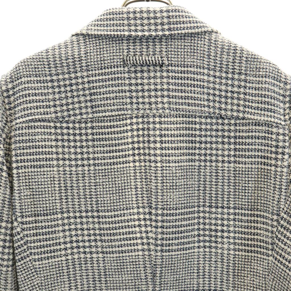 T-JACKET made in Italy Check Pattern Long sleeve light tweed tailored jacket Men's Used