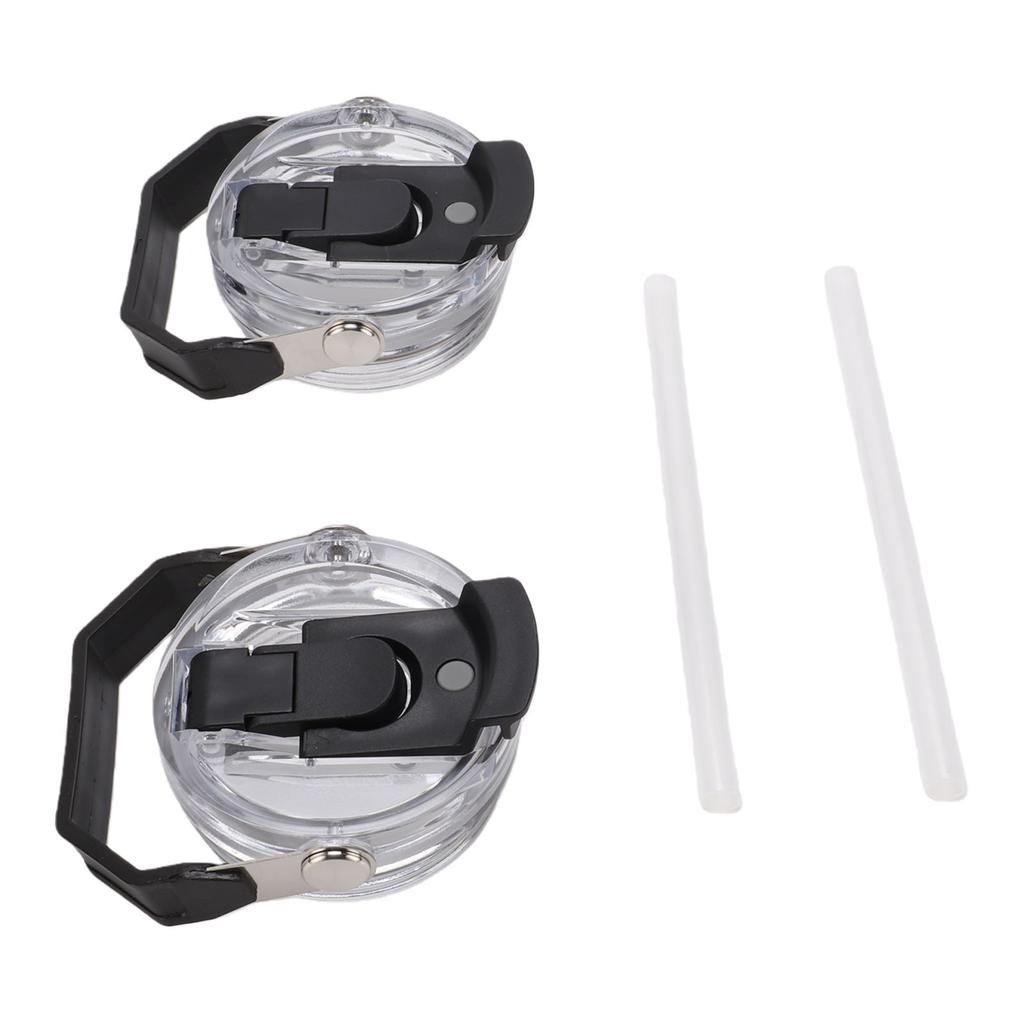 2pcs Replacement Flip Straw Lid with Handle Leakproof Flip Top Water Bottle Lid for 30oz Stainless Steel Cup