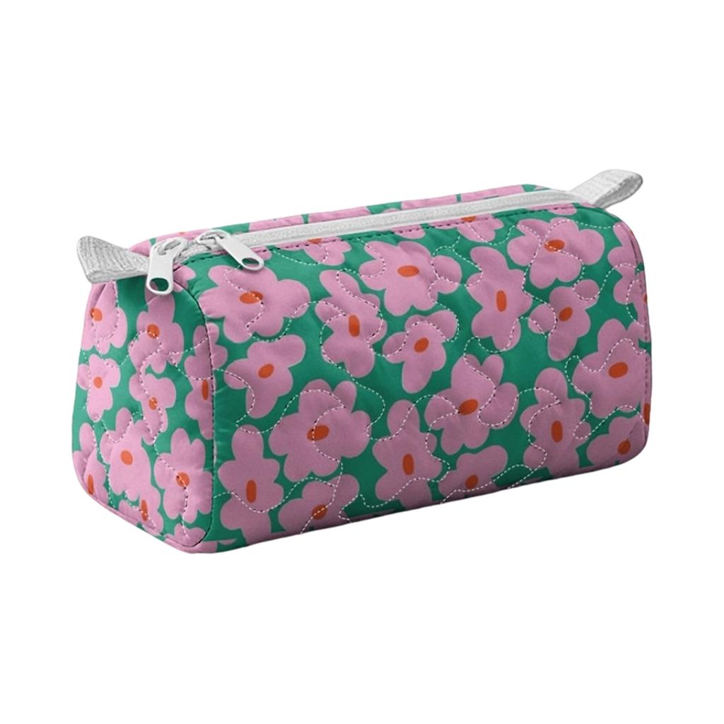 Quilted Storage Bag Cosmetic Organizer Multifunctional Travel Pouch Small Size Durable Lightweight Portable