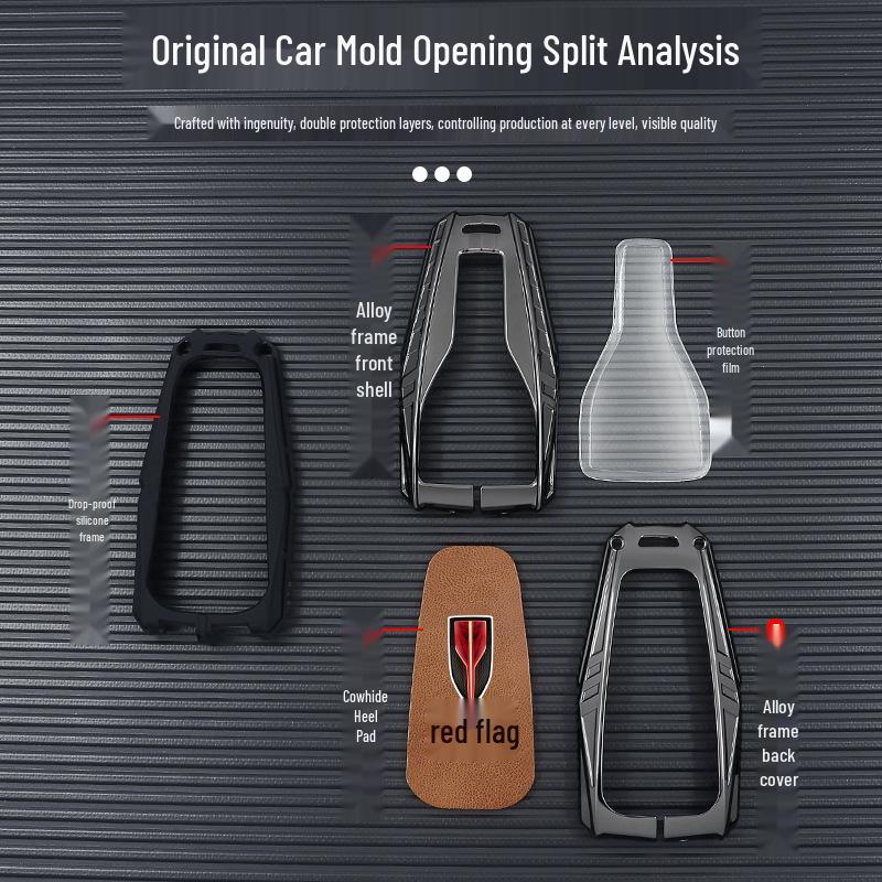 2019-2022 Hongqi HS5 & HS7 Key Cover: Stylish Metal Protective Shell for Men & Women