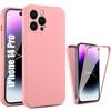 360 Case - iPhone - 14 Pro - Pink - Full Protection - Anti-Scratch