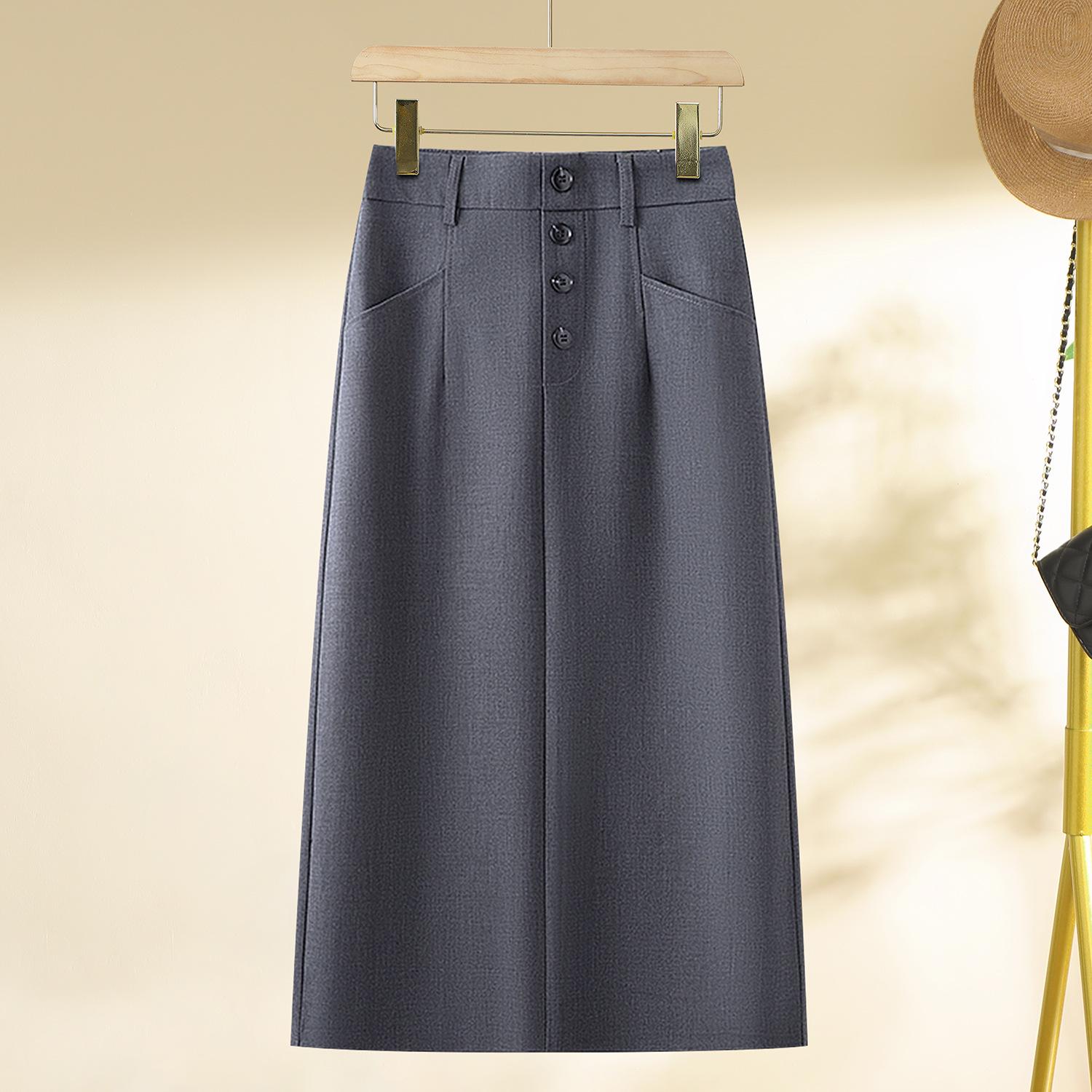 

Women s High-Waist Slimming Mid-Length Skirt for Spring & Autumn 2025 XL (115-125 jin) чорний