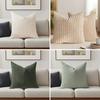 4Pcs Corduroy Throw Pillow Cover 3D Texture Plush Pillow Case Solid Color Cushion Cover