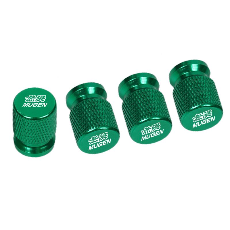 4pcs Car CNC Aluminum Tire Valve Air Port Stem Cover Caps For Honda Mugen Power Civic Accord CRV Hrv Fit Jazz Accessories