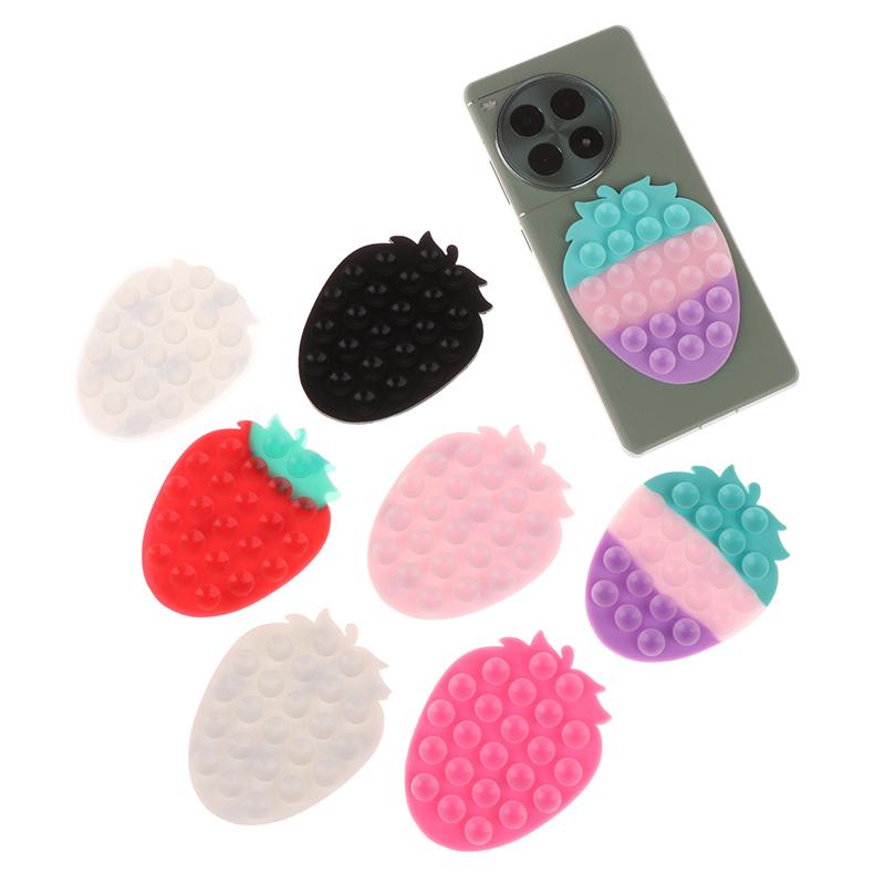 Soporte de Ventosa de Fresa para Teléfonos Móviles Soporte de Ventosa Soporte Portátil para Teléfono Almohadilla Universal Fija para Teléfono Soporte para Navegación de Coche