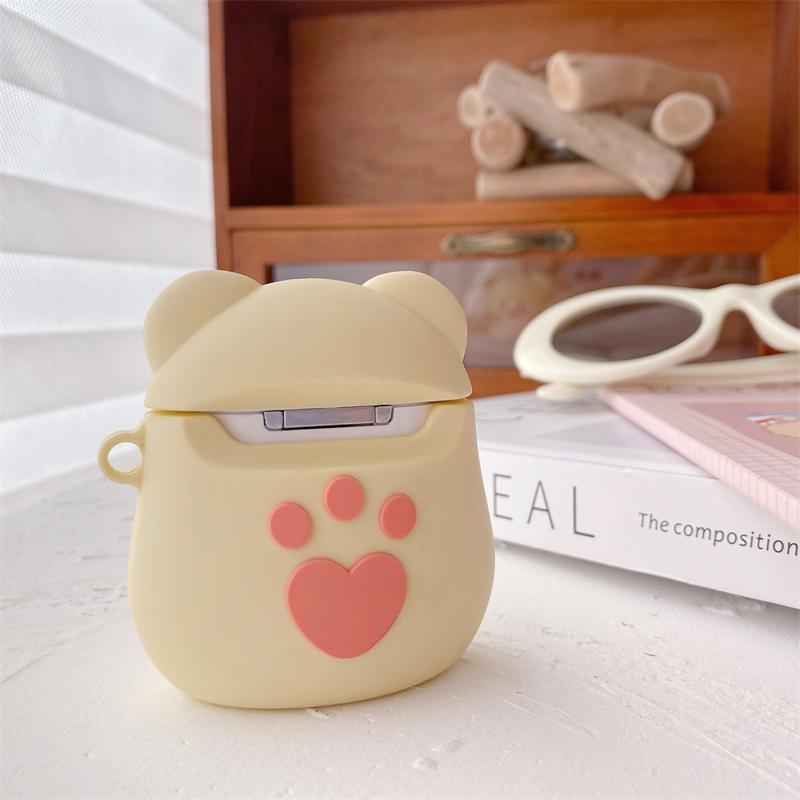 3D Wow Bear For Airpods Pro 2 Case For Apple Airpods 1 2 3 Pro 2 Earphone Case Cute Wireless Charging Headset Cover Cartoon