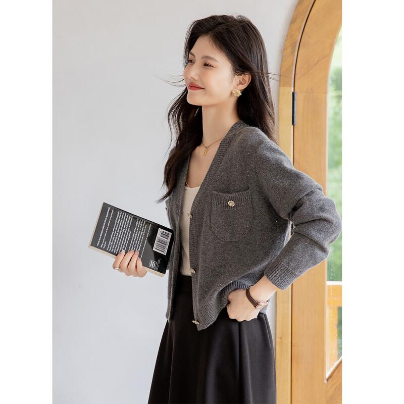 

MOCARNA Women s V-Neck Cashmere Sweater One Size