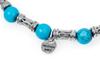 Howthere Silver Bracelet Ufo - Silver Bamboo And Light Blue Stone