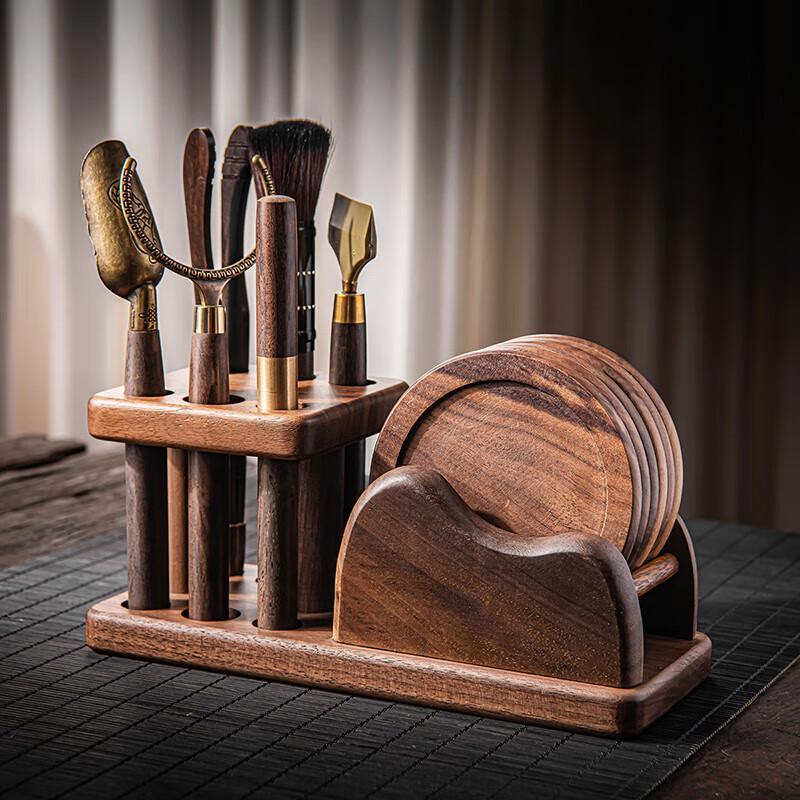 

Lihou Walnut Wood Tea Ceremony Tools Set