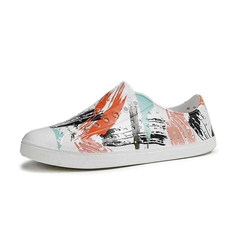 Fashion Summer Sandals for Women Fashion Couple Graffiti Casual Flat Sport Sandalias Outdoor Beach Non-slip Breathable Shoes 2025