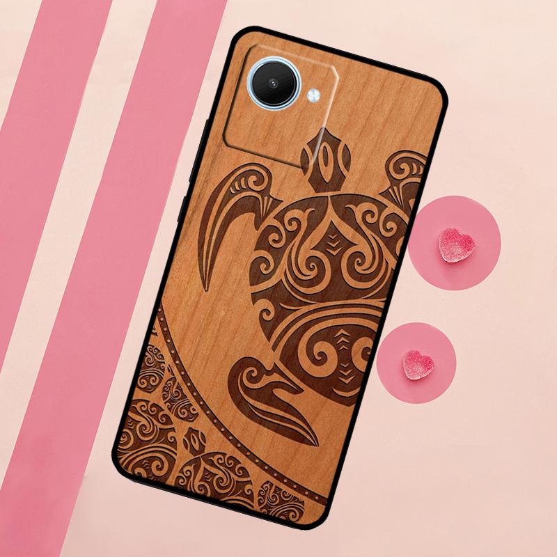 Turtle Elephant Dragon Wood For Realme 15 10 11 12 13 14 Pro Plus C65 C67 C75 C63 C61 C55 C51 C53 C35 GT6 GT7 Pro Case