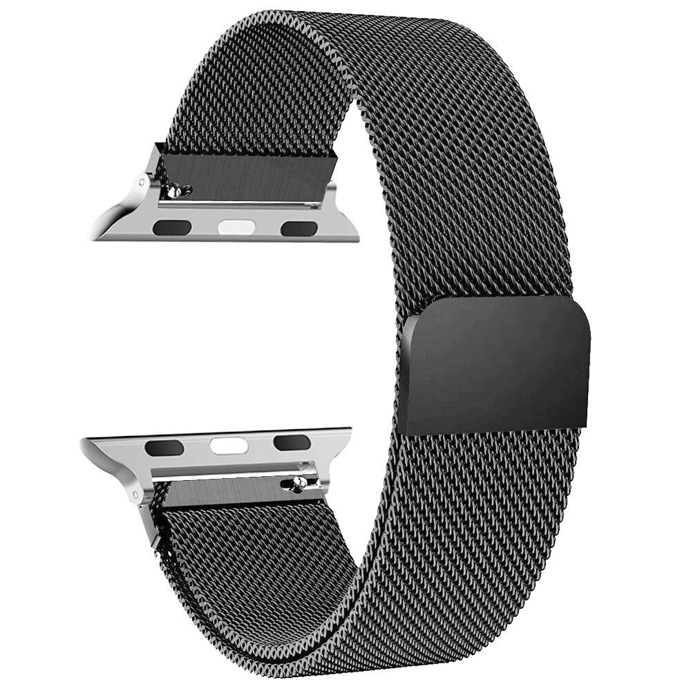 Milanese Loop Band for Apple Watch Strap Ultra 49mm 45mm 44mm 41mm 40mm Metal Wristband Bracelet Iwatch Series 3 4 5 6 7 8 9 SE