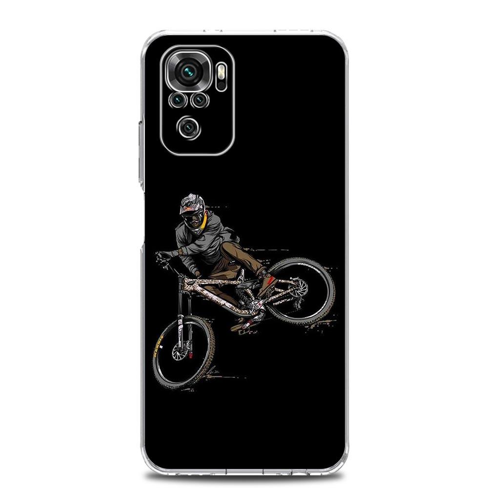Phone Case For Xiaomi Redmi Note 14 13 12 4G 9S 9 10 11 Pro Plus 5G 14C 13C 12C 10C 9A Soft TPU Cover Mountain Bike Cycling art