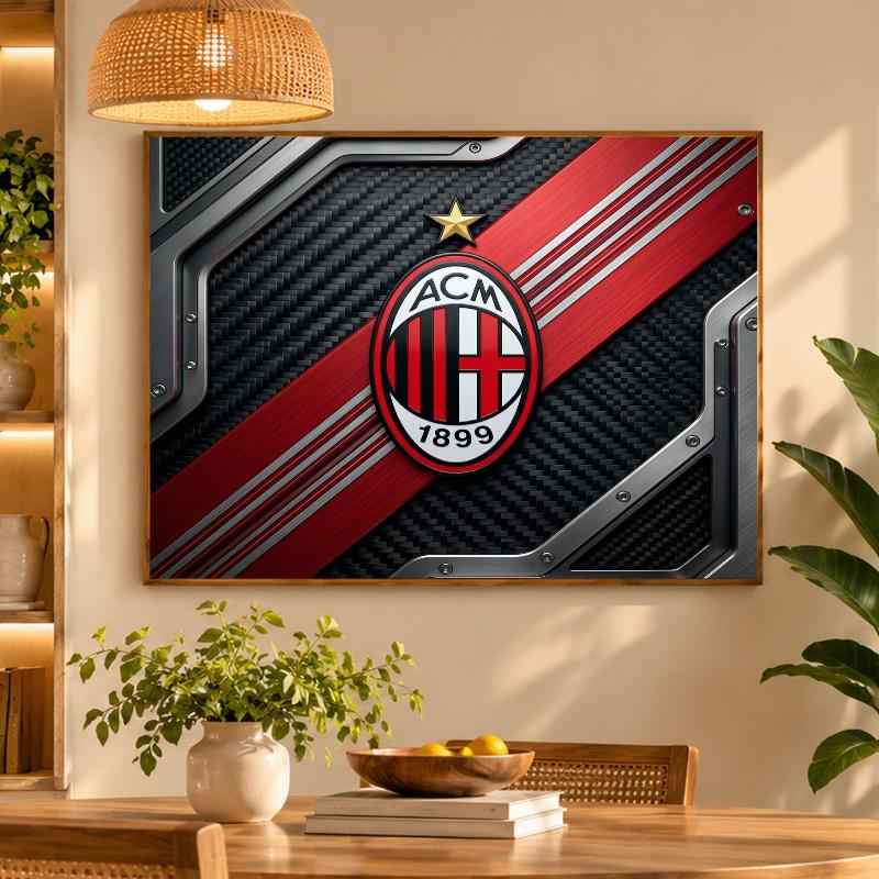 5D Diamond Painting AC Milan DIY Full Drill Diamond Art Kit Home Decoration